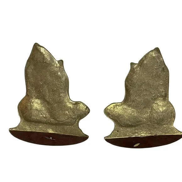 Vintage Brass Praying Hands Book Ends Used MCM - Picture 5 of 16